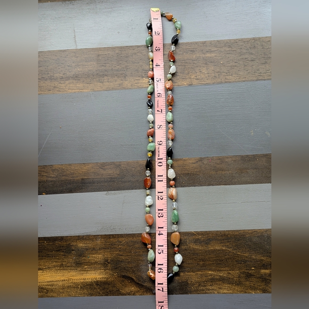 Multicolor Gemstone Beaded Necklace - Picture 3 of 5